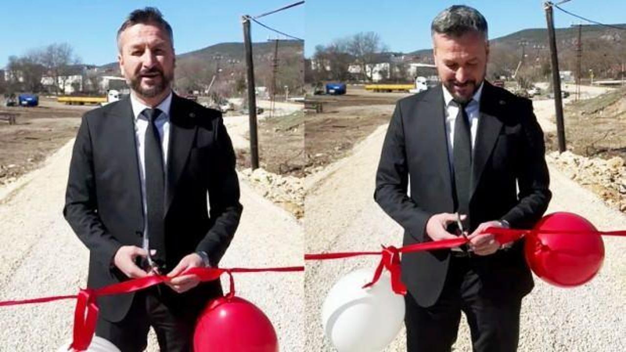 AK Partili Belediye Başkanı, tek başına k&ouml;pr&uuml; a&ccedil;tı! Sebebi dikkat &ccedil;ekti