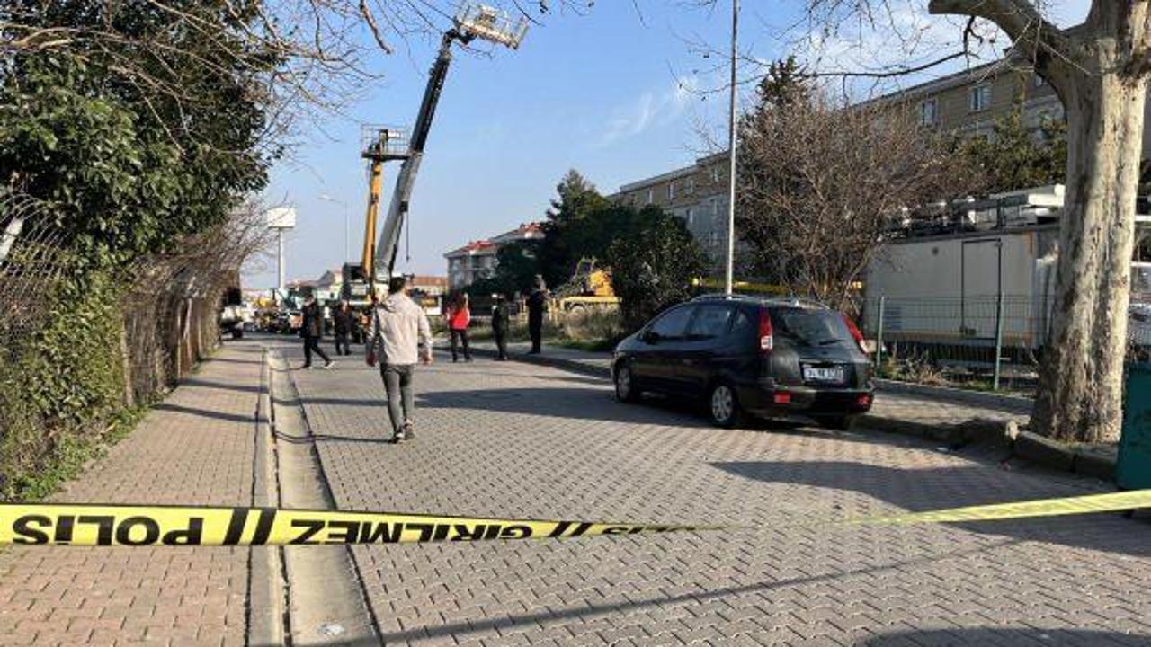 Bah&ccedil;elievler'de iş kazası! 4 iş&ccedil;i vin&ccedil; sepetinden d&uuml;şt&uuml;