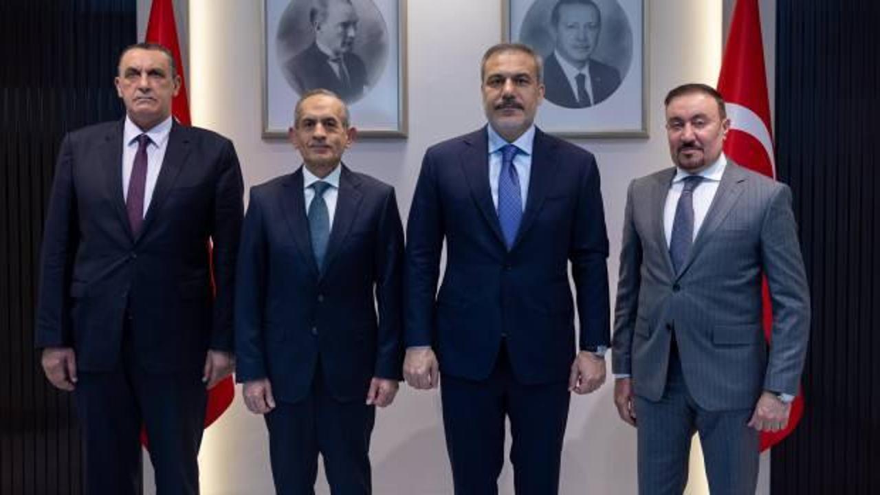 Bakan Fidan, Irak T&uuml;rkmen Cephesi Başkanı Turan'ı kabul etti