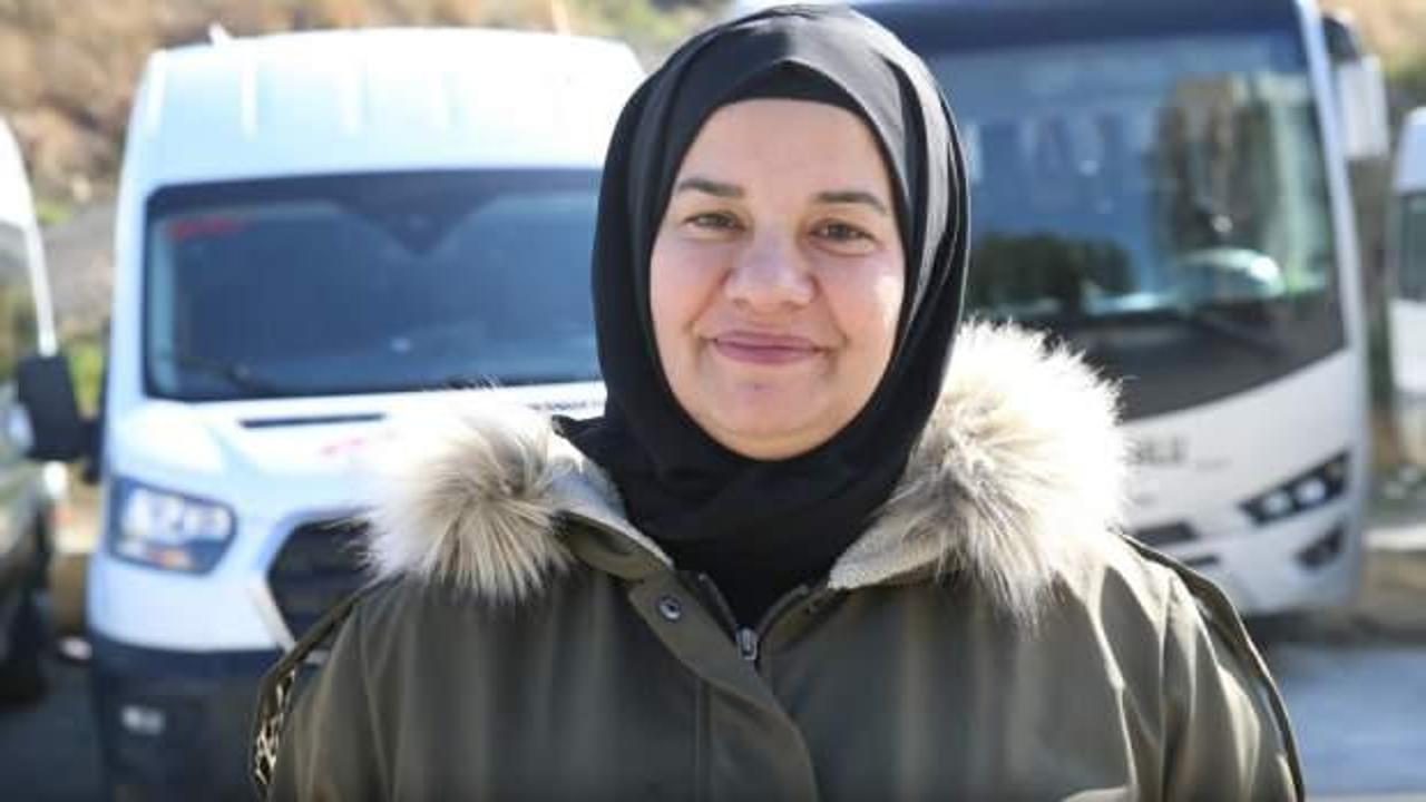 Esnaf kredisiyle aldığı minib&uuml;sle servis şof&ouml;rl&uuml;ğ&uuml;ne başlayan kadın işinin patronu oldu