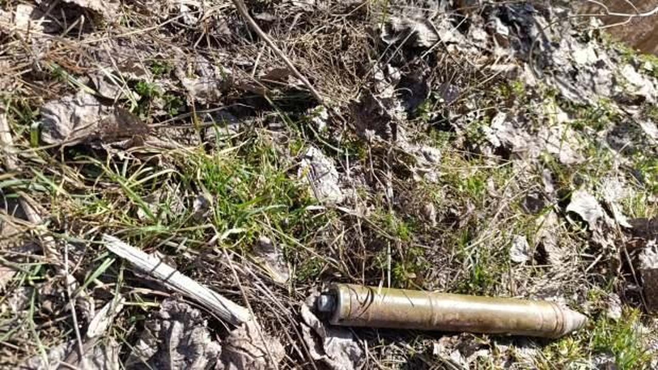 Sivas'ta dere kenarında roket par&ccedil;ası buludu!