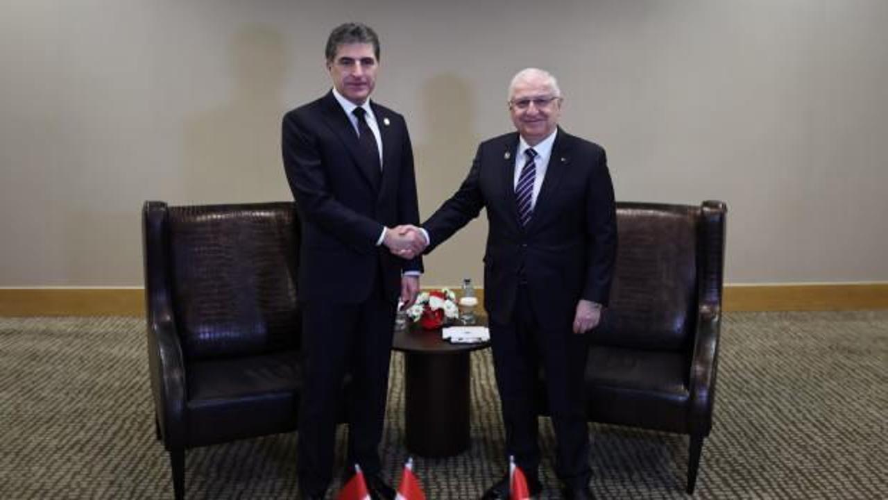 Bakan G&uuml;ler, IKBY Başkanı Ne&ccedil;irvan Barzani ile g&ouml;r&uuml;şt&uuml;