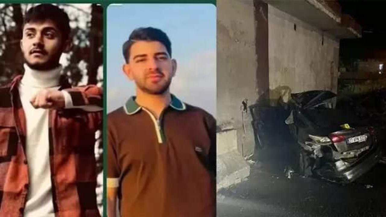 Duvara çarpan otomobildeki 2 kişi öldü