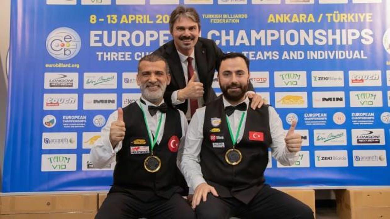 Milli bilardocular Avrupa şampiyonu oldu