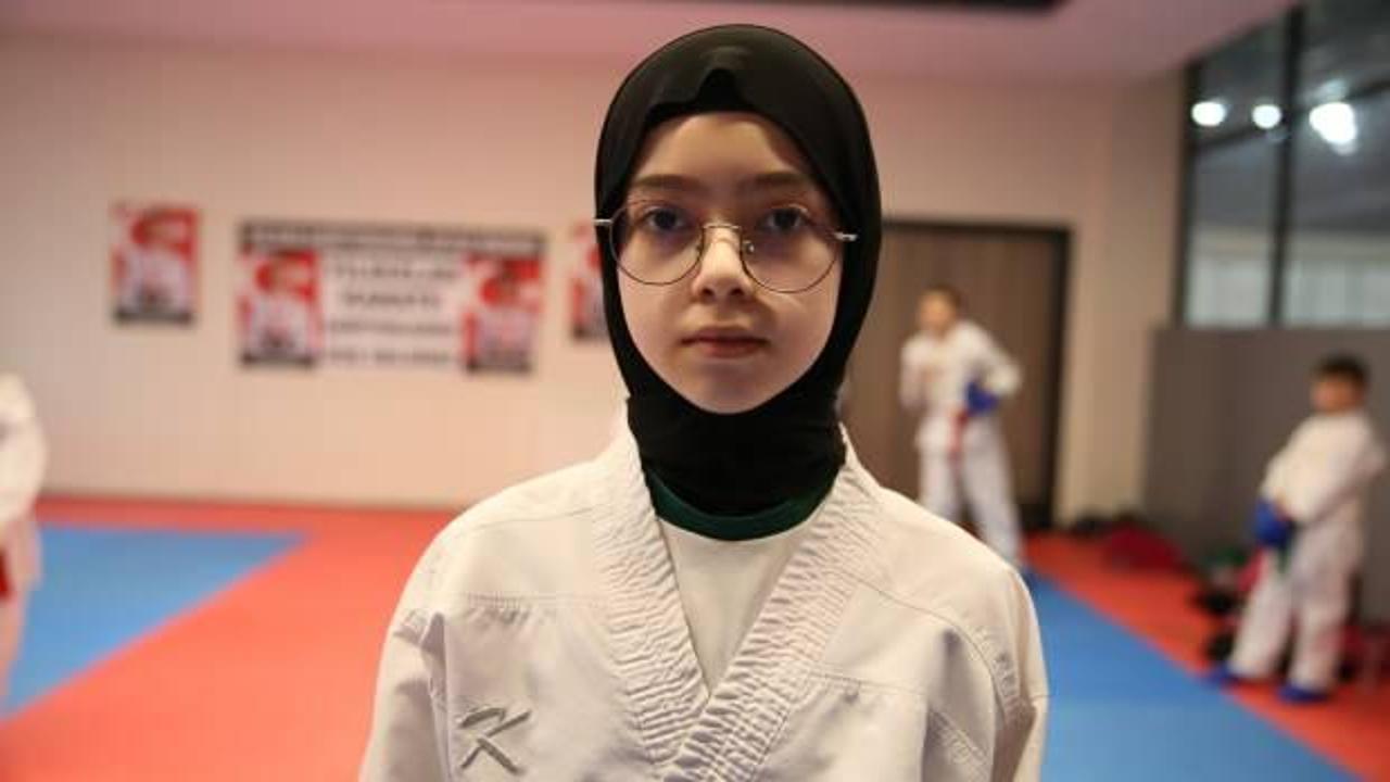 Sa&ccedil;ları d&ouml;k&uuml;len İmam Hatipli Dilara'ya 'karateyi' tavsiye ettiler: Şampiyon olabilir