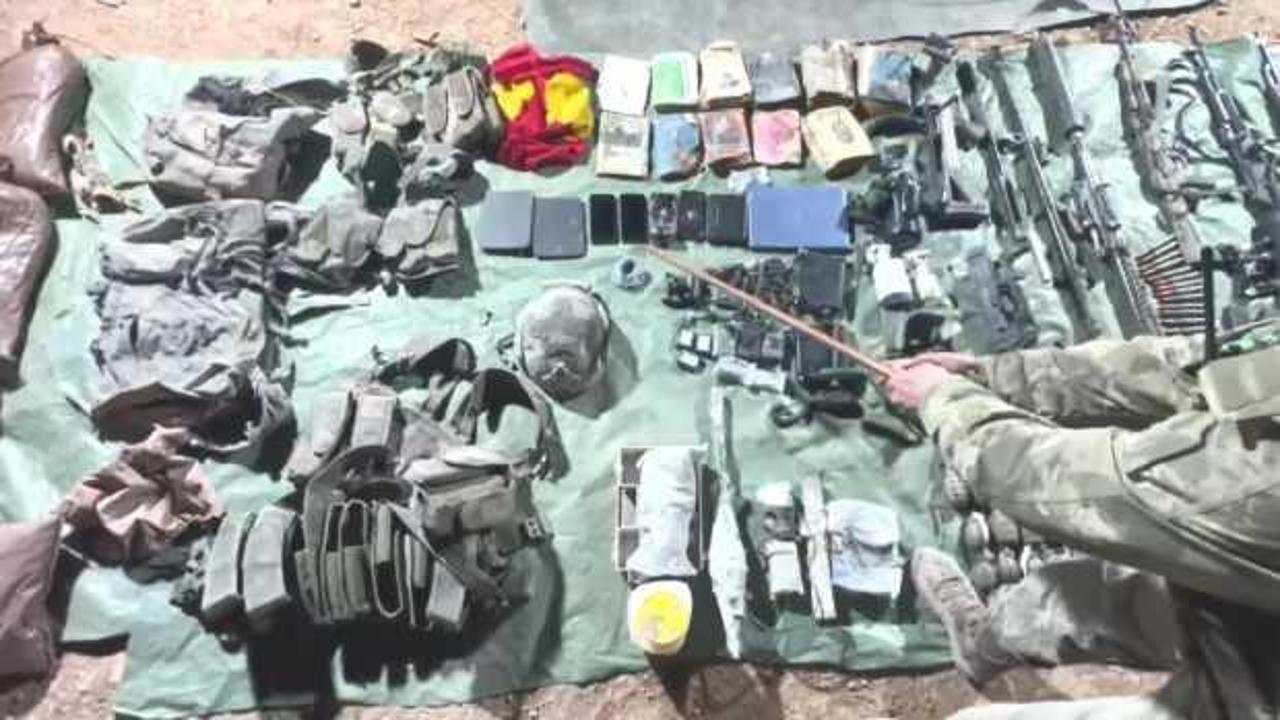 Teröristlere ait çok sayıda silah ve mühimmat ele geçirildi!