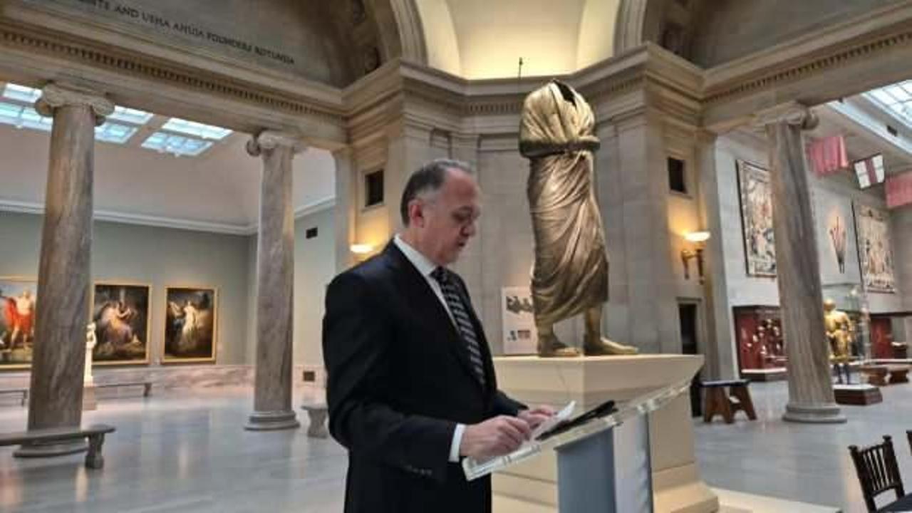 ABD'de resmi tören! Marcus Aurelius heykeli Türkiye'ye iade edildi