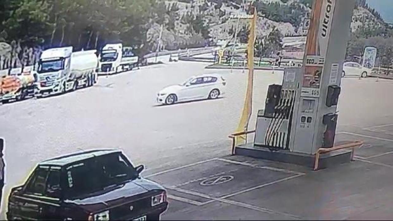 Akaryakıt istasyonunda attığı drift pahalıya patladı