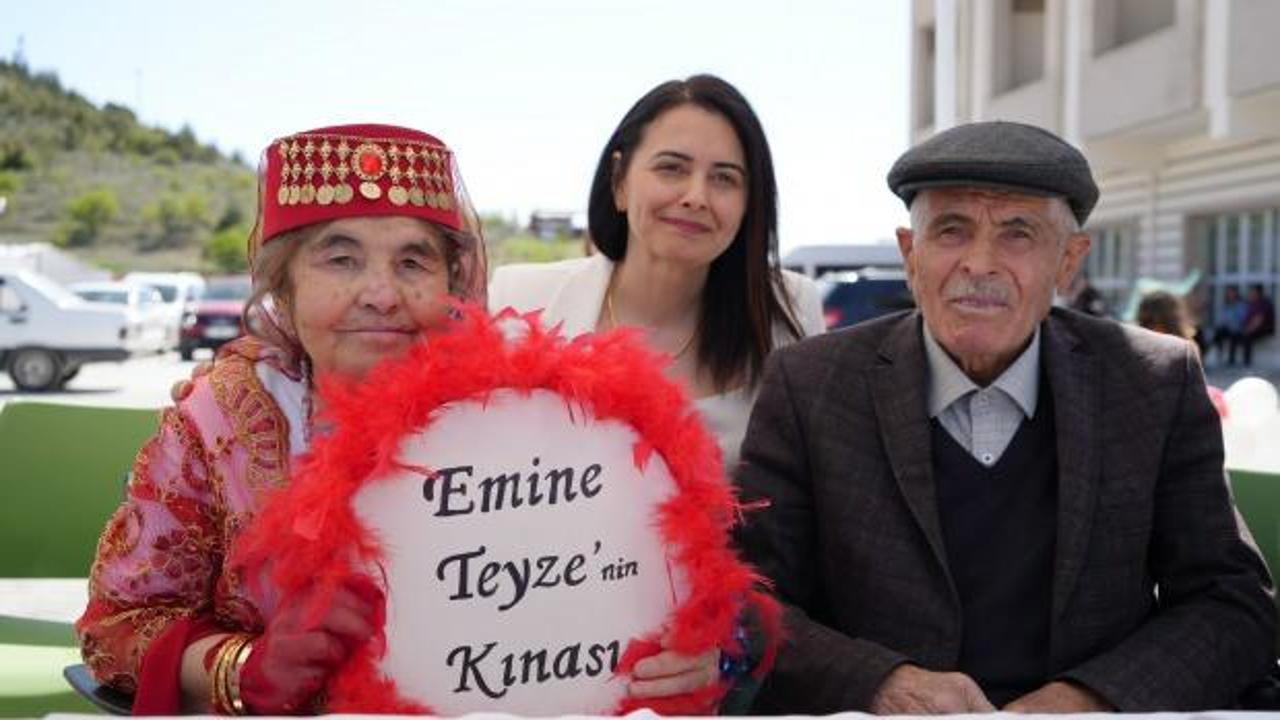 Hiç evlenmeyen Emine ninenin kına gecesi hayali gerçek oldu
