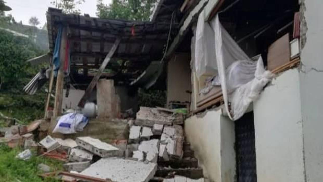 Trabzon'da evde gaz sıkışması sonucu patlama