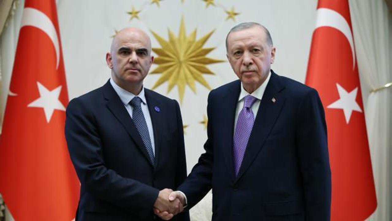 Cumhurbaşkanı Erdoğan, Alain Berset'i kabul etti