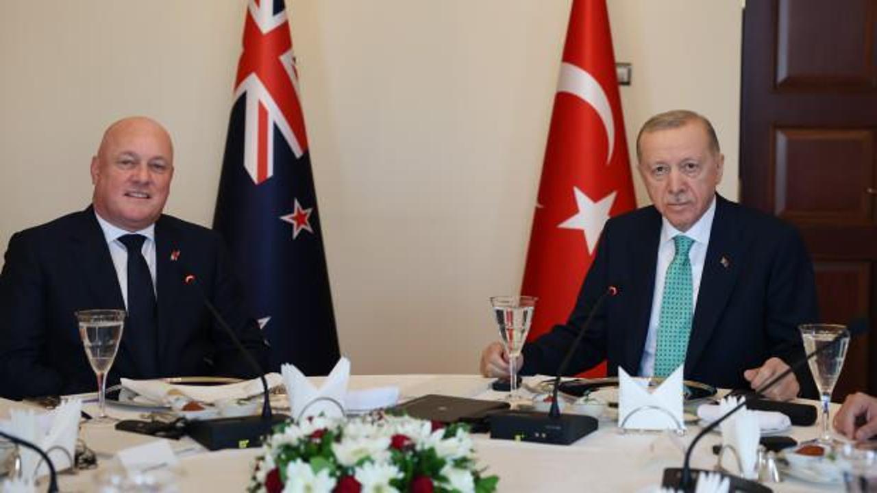 Cumhurbaşkanı Erdoğan, Yeni Zelanda Başbakanı Luxon onuruna yemek verdi