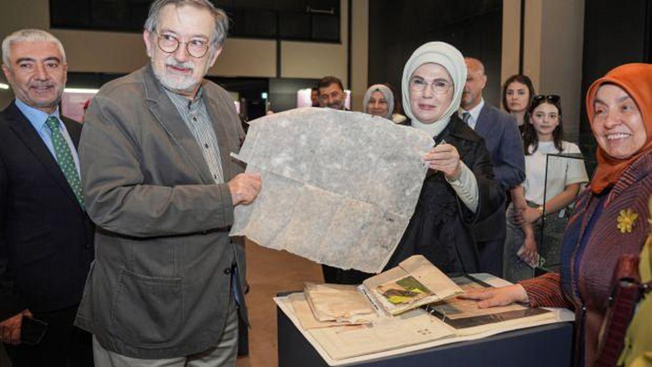 Emine Erdoğan "Saklı Kalanlar" sergisinin a&ccedil;ılışını yaptı