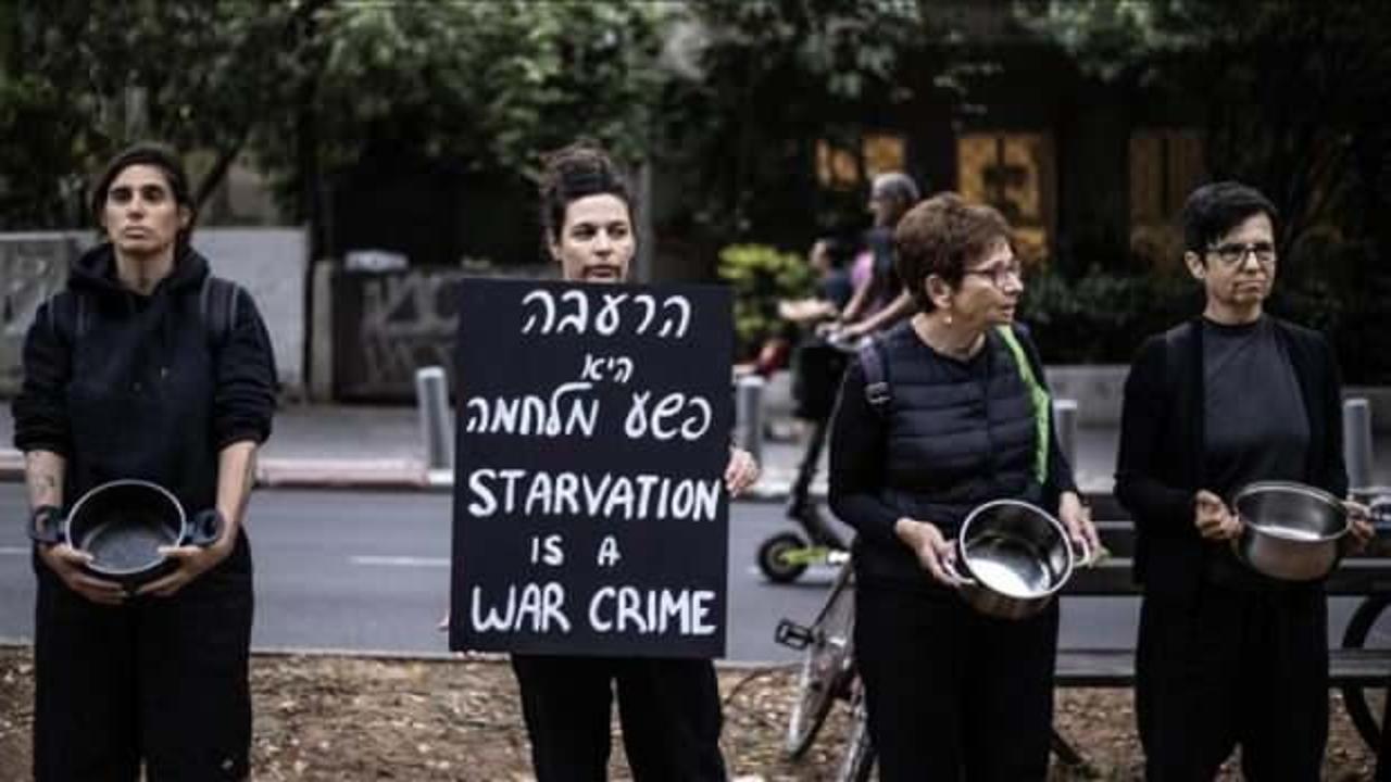 Tel Aviv'de 'boş tencereli' protesto! İsrail'in insani yardım ablukasına tepki!