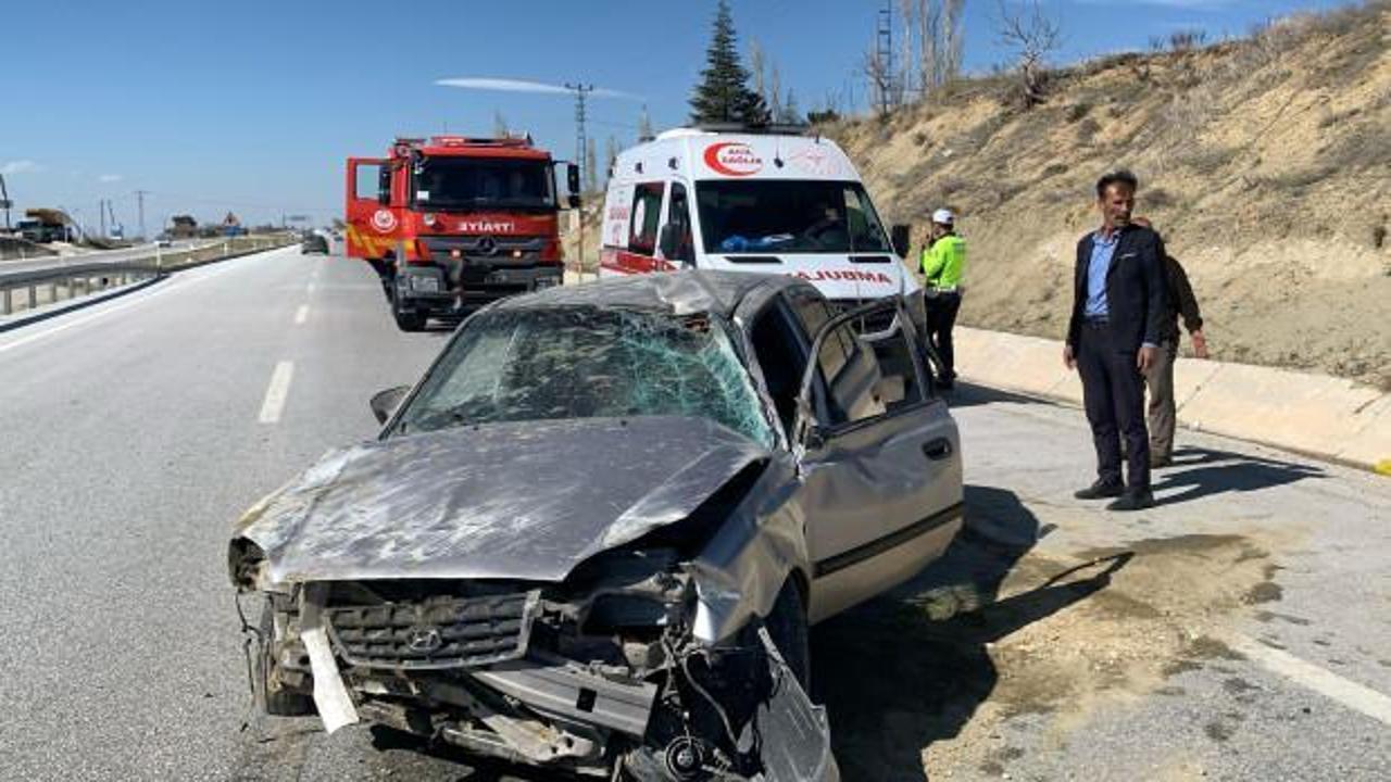 Karaman'da feci kaza: 2 yaralı!