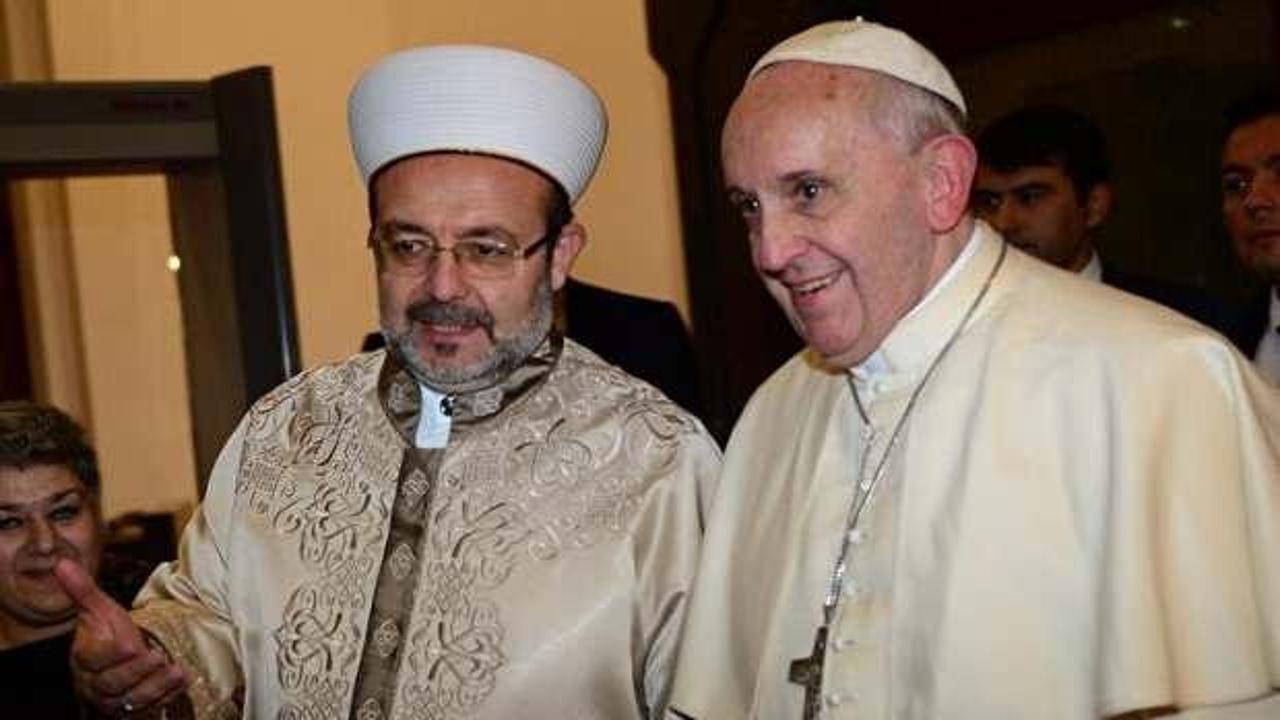 Papa, T&uuml;rkiye'yi ziyaret etmişti: G&ouml;rmez, toplantıda yaptığı konuşmayı paylaştı