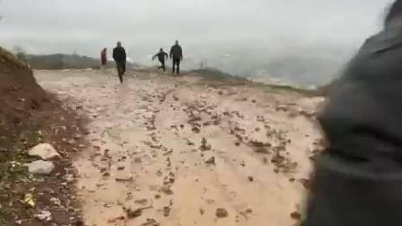 Trabzon'da faciadan d&ouml;n&uuml;ld&uuml;! Sirenli uyarıyla kurtuldular...