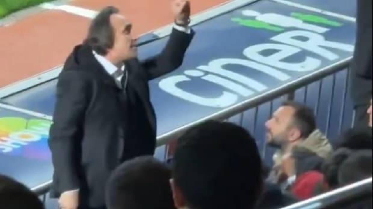 Trib&uuml;nlerden şok tezah&uuml;rat! Başkan &ccedil;ılgına d&ouml;nd&uuml;