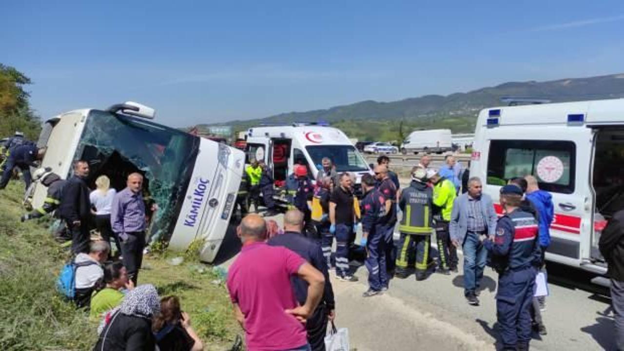 Yolcu otobüsü devrildi: Ölü ve yaralılar var!