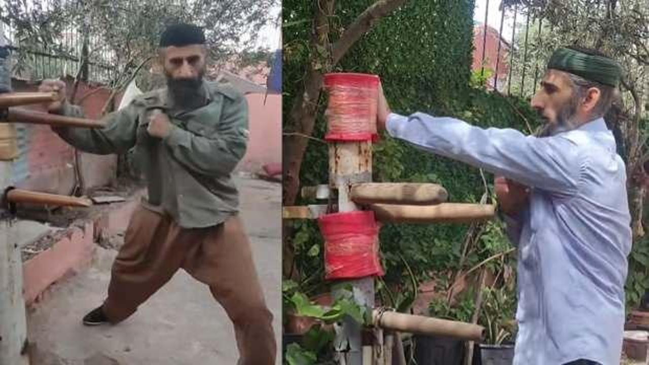 Bahçesinde Kung Fu yapan sarıklı adam fenomen oldu: Yüz binlerce hayranı var
