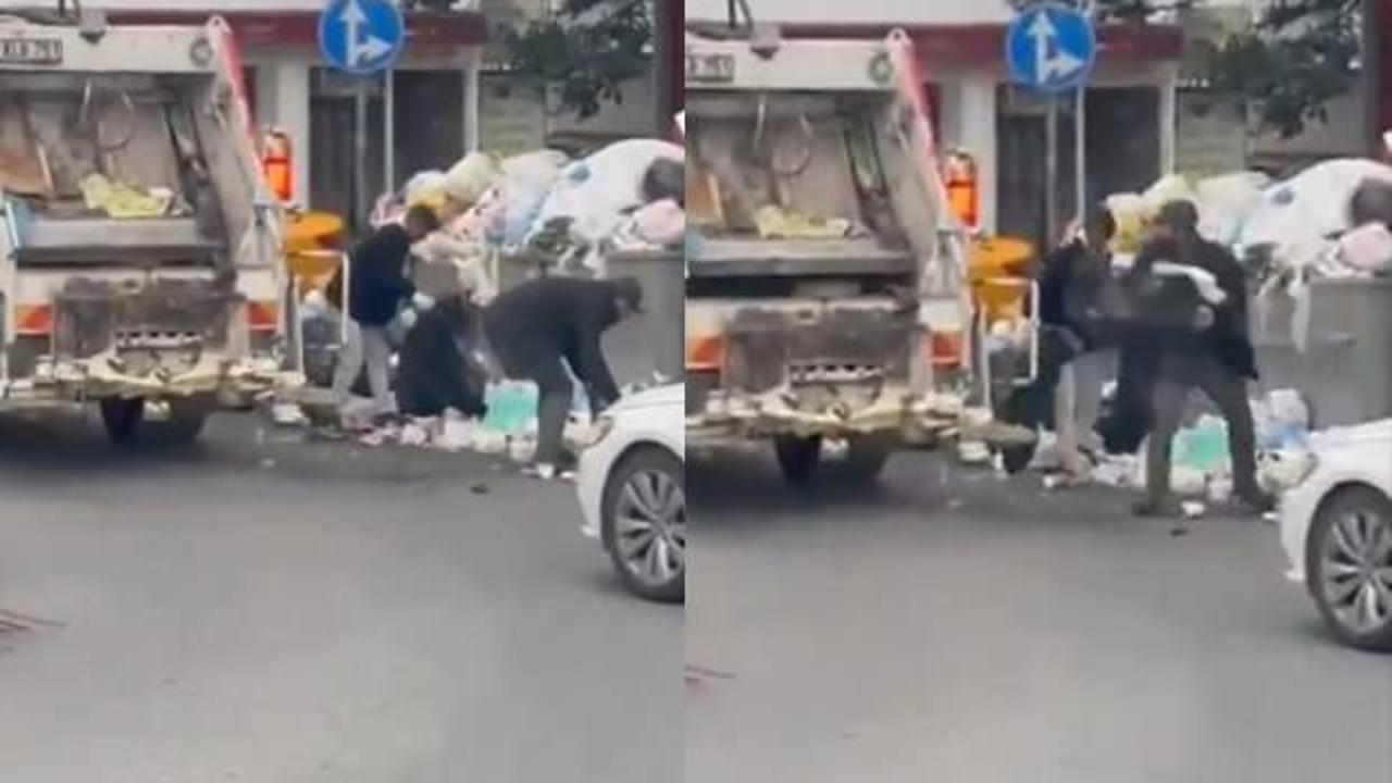 Beşiktaş'ta maaşını alamayan işçiler grevde, vatandaşlar parayla çöp topluyor!