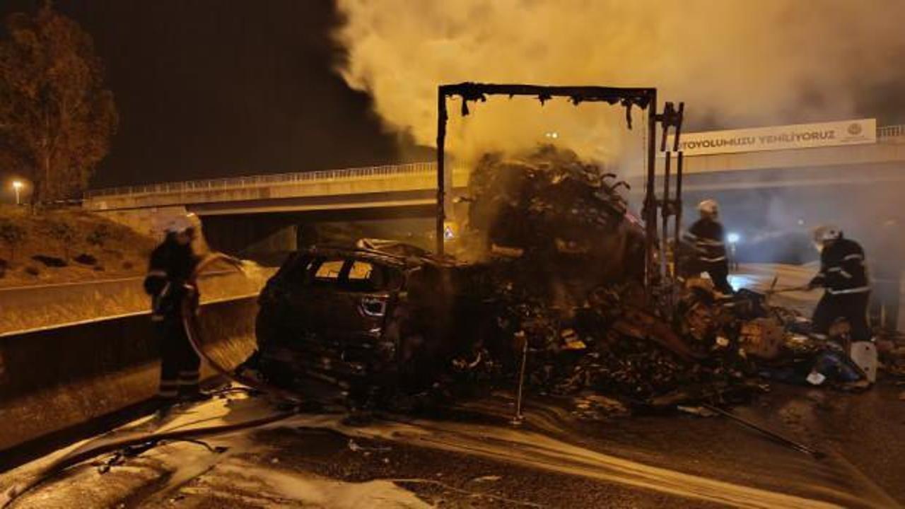 Otoyolda facianın eşiğinden d&ouml;n&uuml;ld&uuml;!