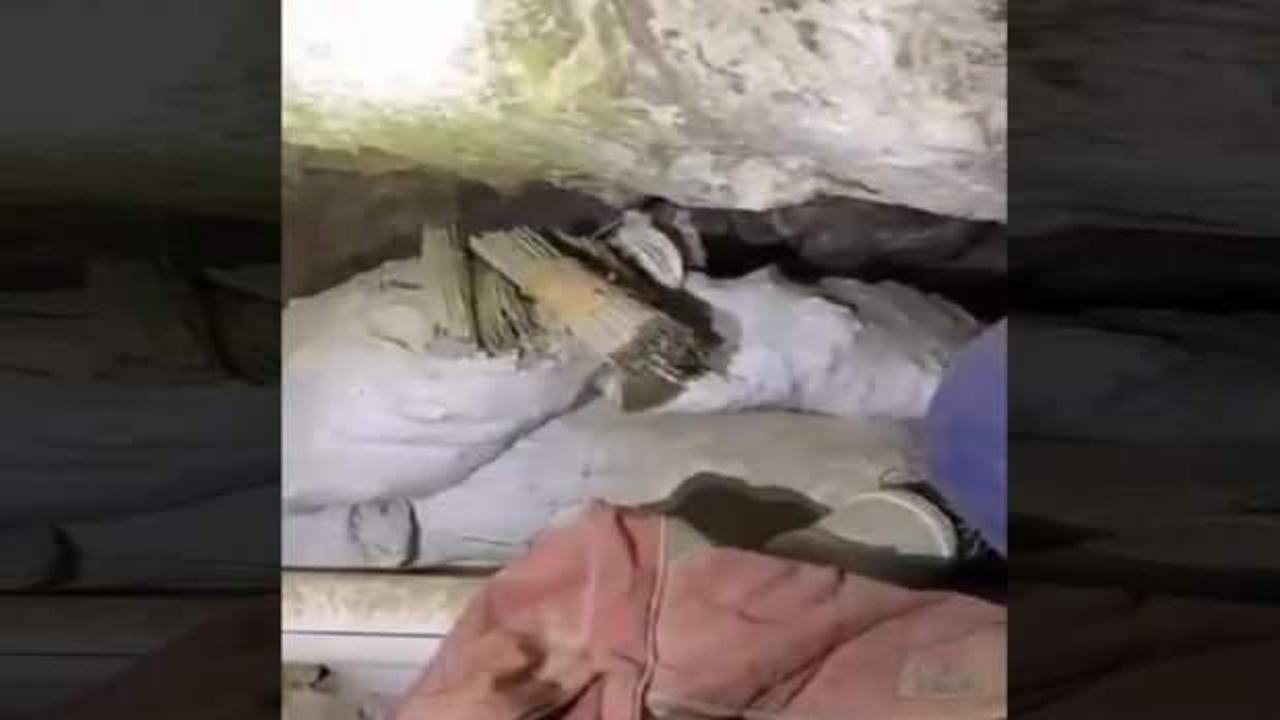 Ter&ouml;ristlere ait mağarada silah ve m&uuml;himmat ele ge&ccedil;irildi