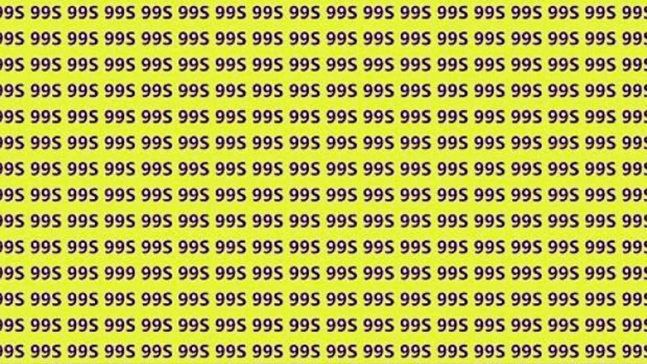 3 saniyelik zeka testi: 999'u gören üstün zekalıdır! Sosyal medyada gündem oldu