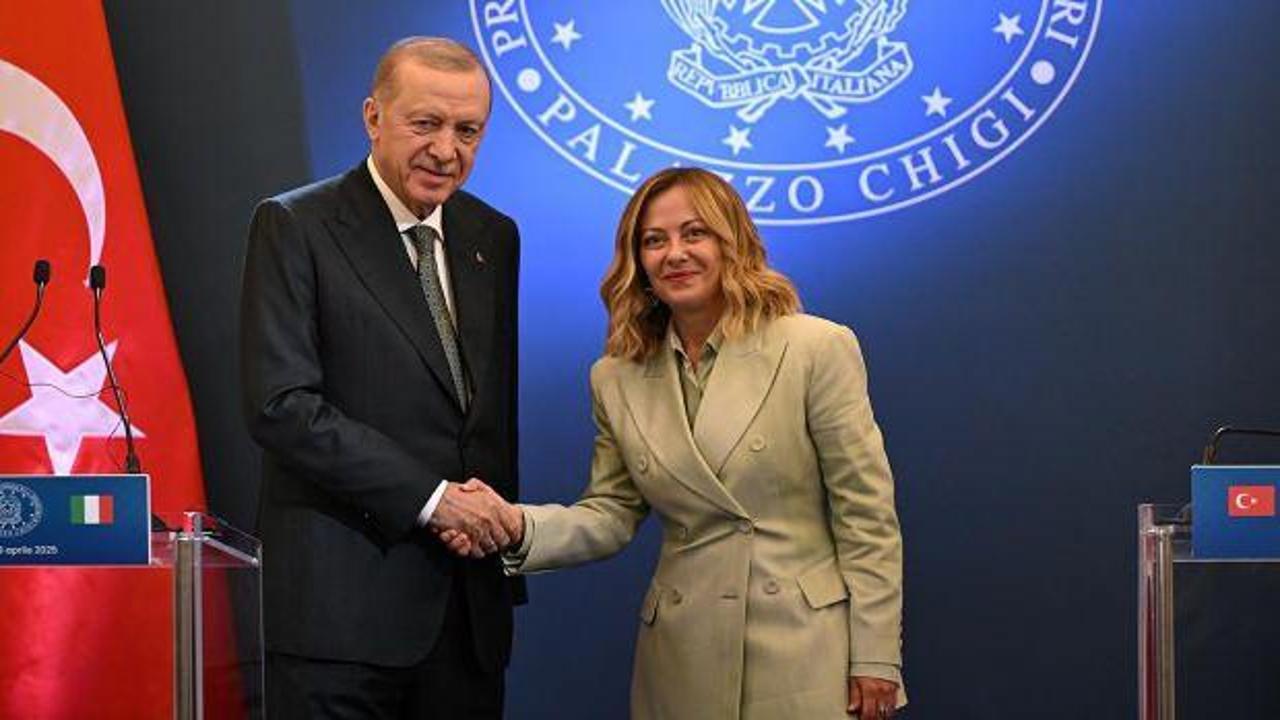 Cumhurbaşkanı Erdoğan, Meloni ile g&ouml;r&uuml;şt&uuml;