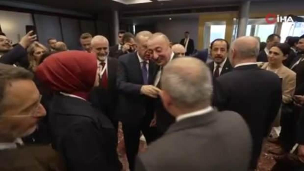 Erdoğan, Aliyev ve Paşinyan'dan ayaküstü samimi sohbet