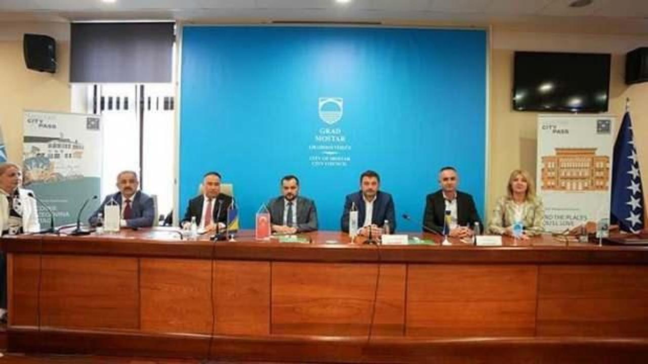 Bosna Hersek’teki Türk medya temsilcileri Mostar Belediye Başkanı Kordić ile görüştü
