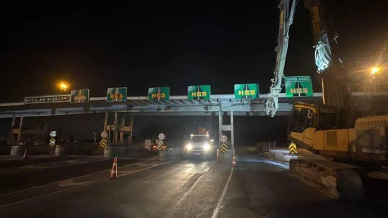 Avcılar gişelerinde &ccedil;alışma! Otoyola giriş-&ccedil;ıkışlar kapatıldı! 6 g&uuml;n s&uuml;recek