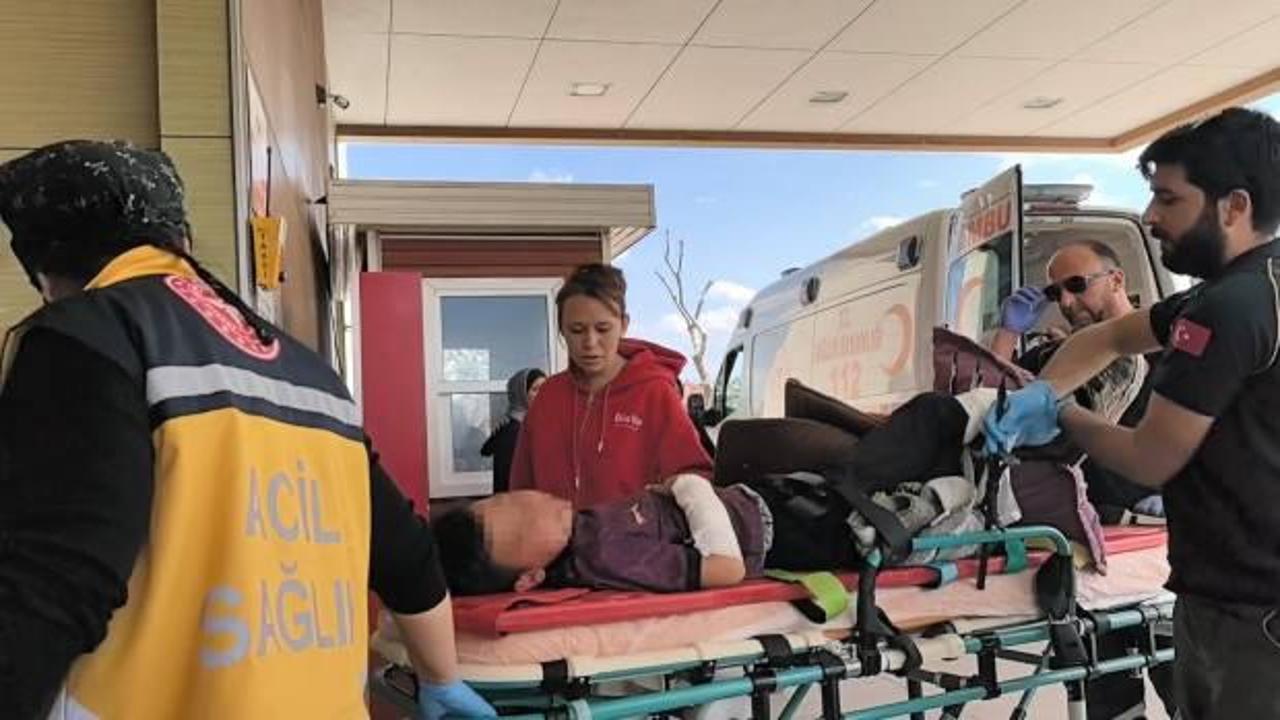 Bacağına korkuluk demiri saplandı! O halde hastaneye kaldırıldı