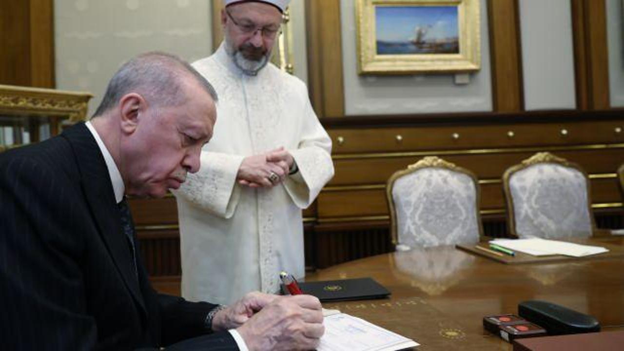 Cumhurbaşkanı Erdoğan, kurbanı Türkiye Diyanet Vakfına bağışladı