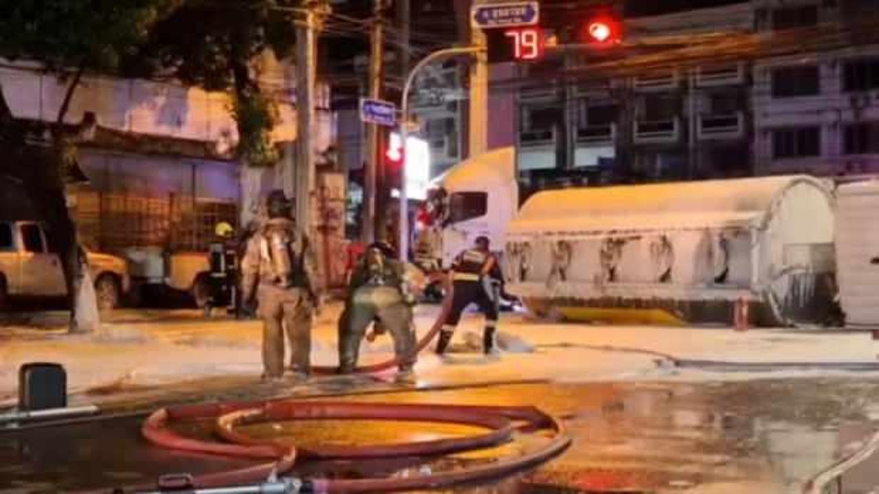 Facianın eşiğinden d&ouml;n&uuml;ld&uuml;... Tanker kazası y&uuml;rekleri ağıza getirdi!