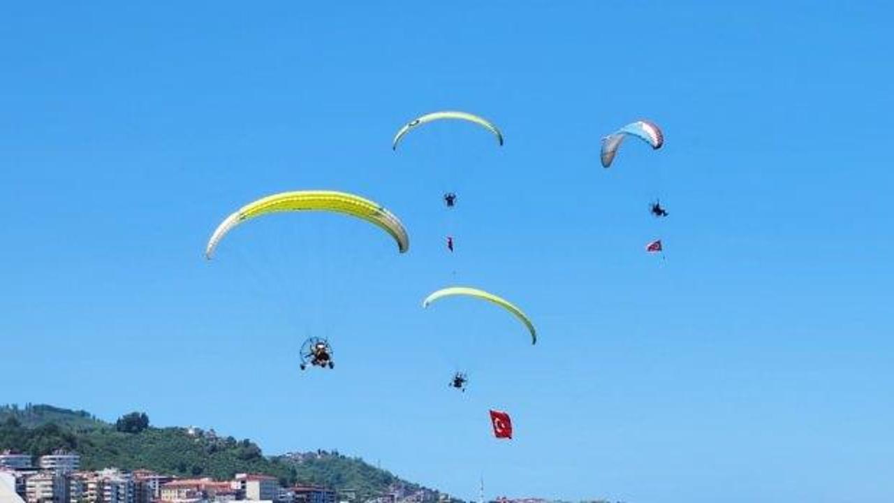 Giresun'da paramotor kazası: Denize d&uuml;şt&uuml;