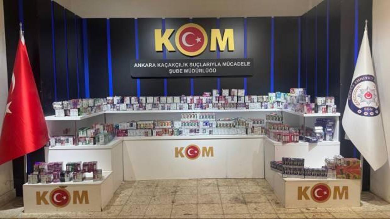 Ankara'da 3 bin kaçak elektronik sigara ele geçirildi