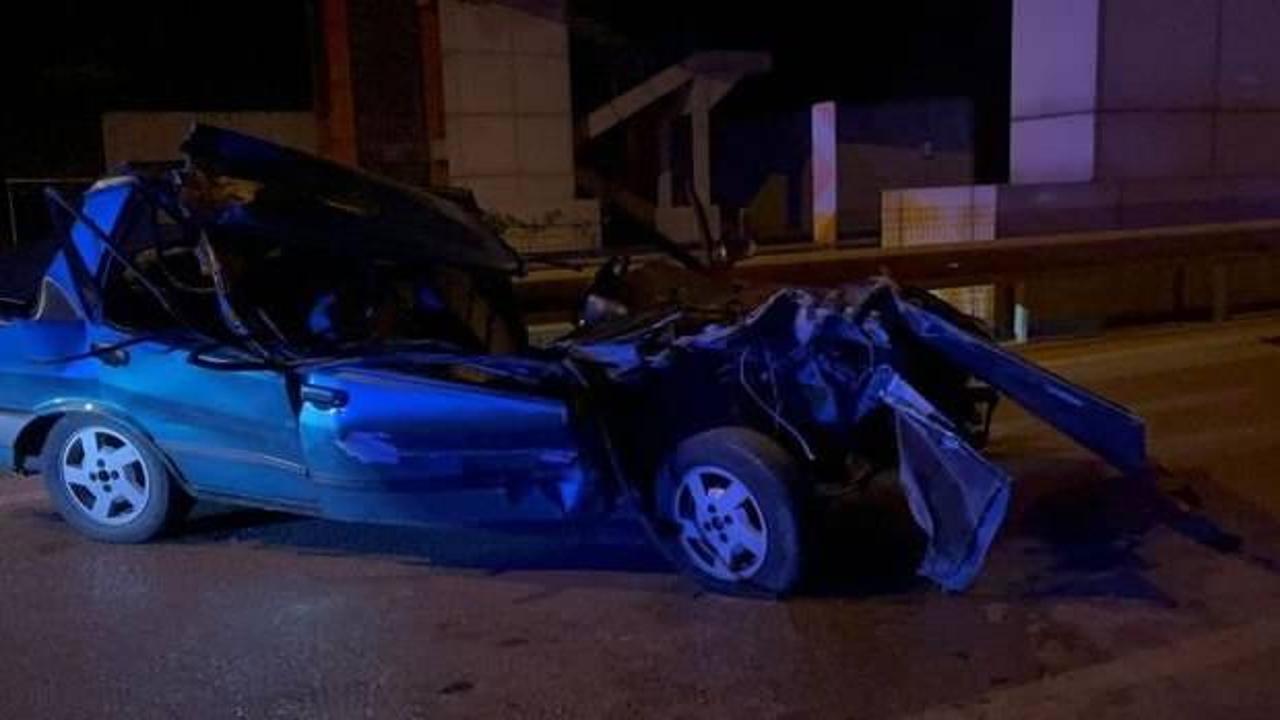 Bursa'da otomobil TIR'a çarptı: 1 ağır yaralı