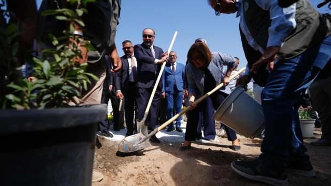 Gaziantep Büyükşehir, Bağdat'taki Türkiye Bahçesi'ne 5 bin fidan dikti