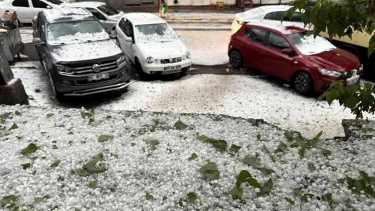 Malatya ve Ardahan'da dolu yağdı