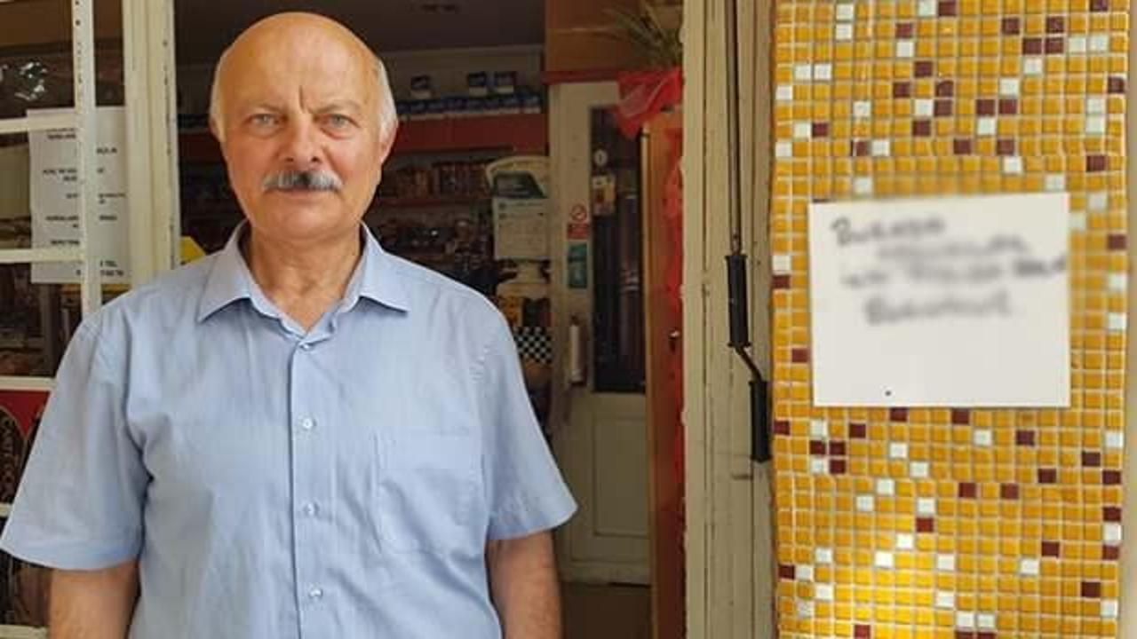 Market duvarına astığı yazı, çocukları sevindirdi