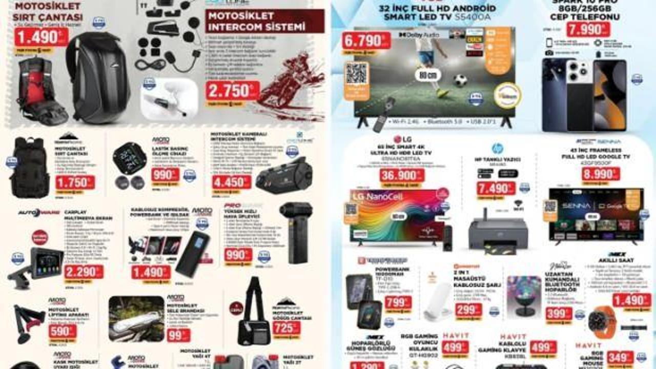 BİM'den motorculara özel ürünler! Kameralı motosiklet intercom, motosiklet sırt çantası...