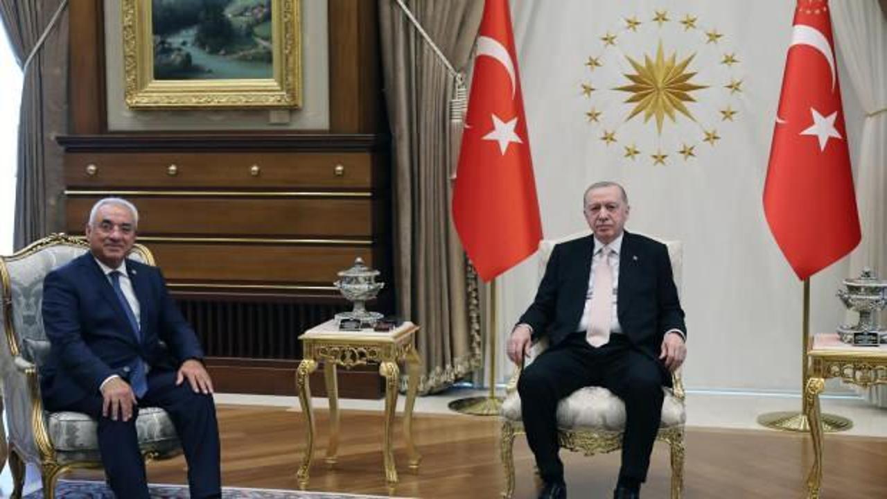 Cumhurbaşkanı Erdoğan, DSP Genel Başkanı Aksakal'ı kabul etti
