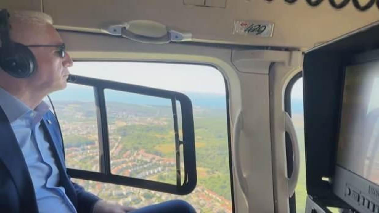 İstanbul Valisi Gül, bayram trafiğini havadan denetledi