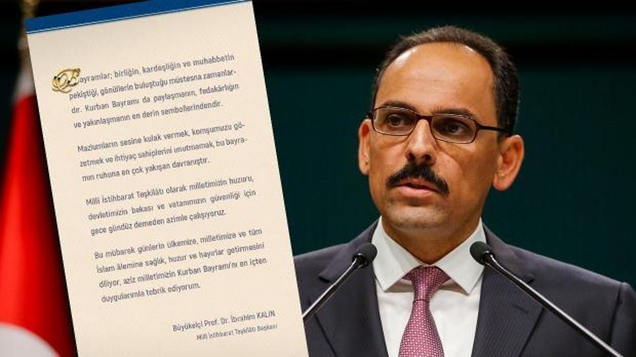 MİT Başkanı İbrahim Kalın'dan Kurban Bayramı mesajı