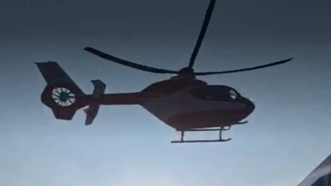 Van'da yaşlı hasta için helikopter ambulans havalandı