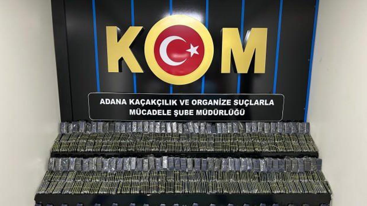 Adana'da ele geçirildi: Piyasa değeri tam 14 milyon 100 bin TL 