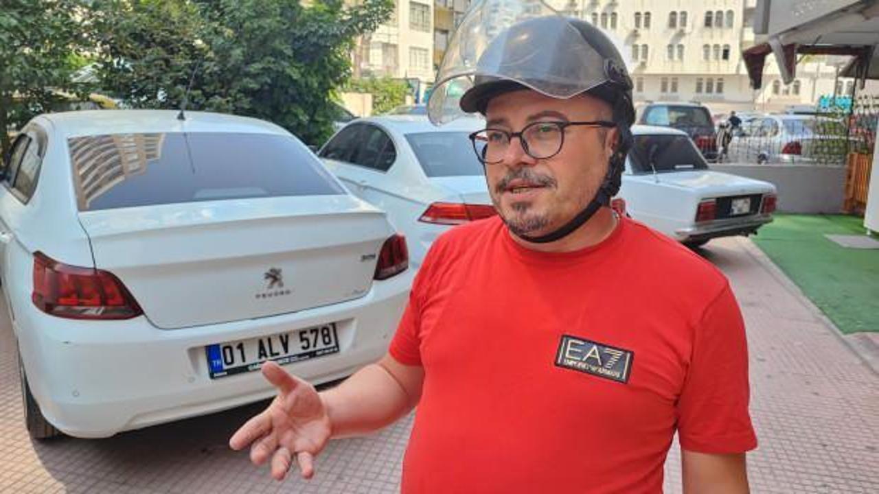 Adana'da bir garip olay: Otomobil sürücüsüne 'kask' cezası şoku