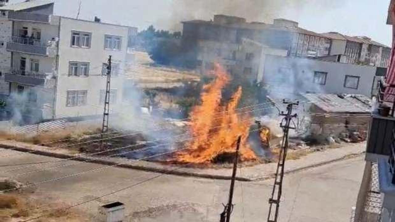 Bahçede yakılan ateş anız yangınına neden oldu