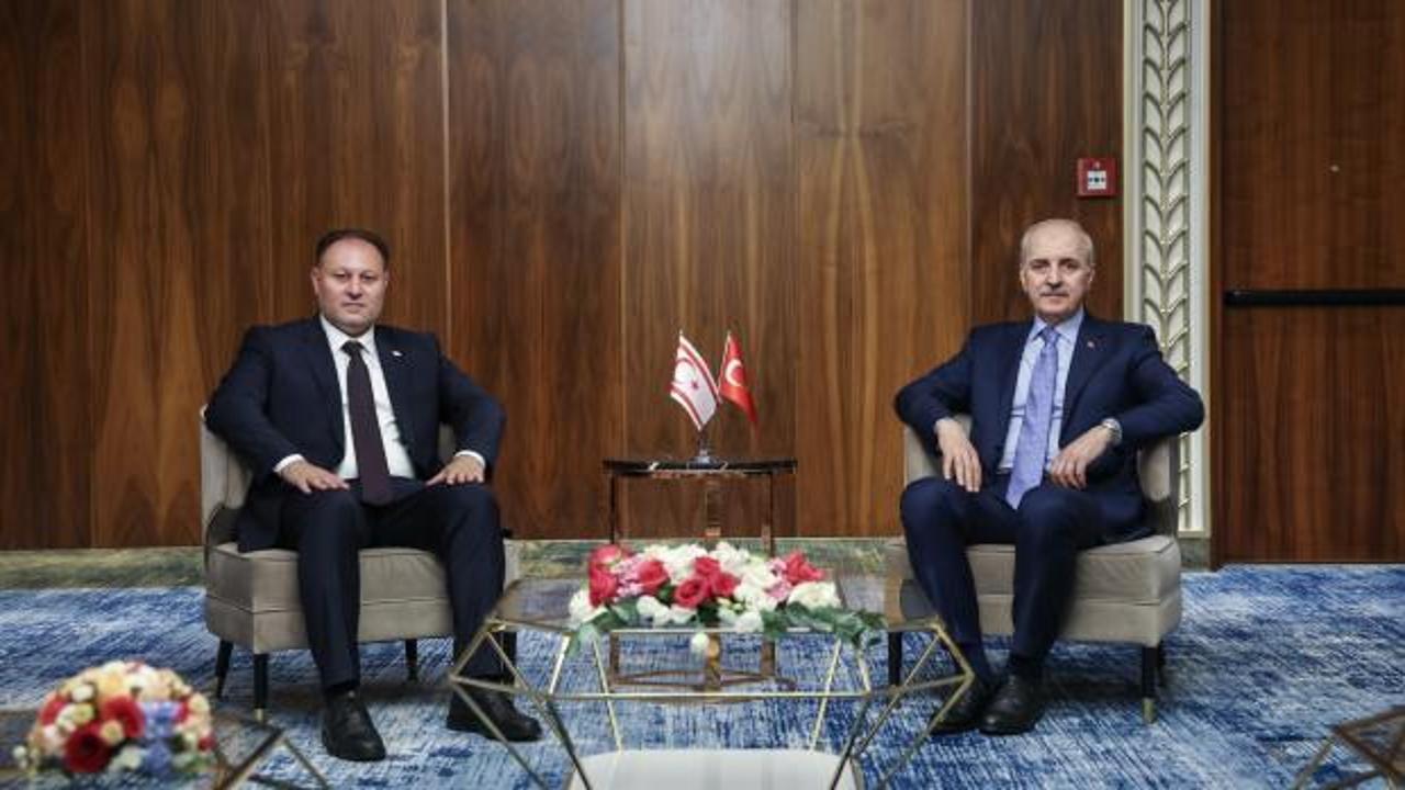 TBMM Başkanı Numan Kurtulmuş, KKTC Meclis Başkanı Öztürkler ile görüştü
